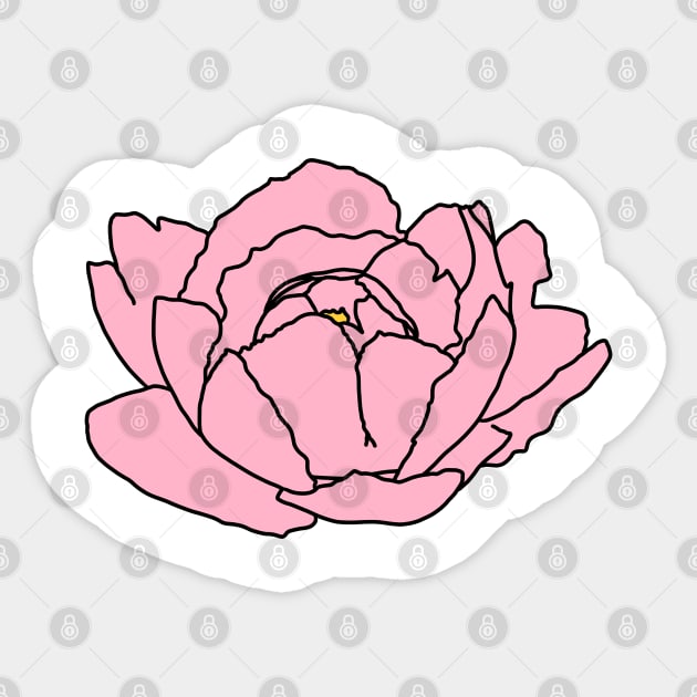 Peonia flower Sticker by THESOLOBOYY